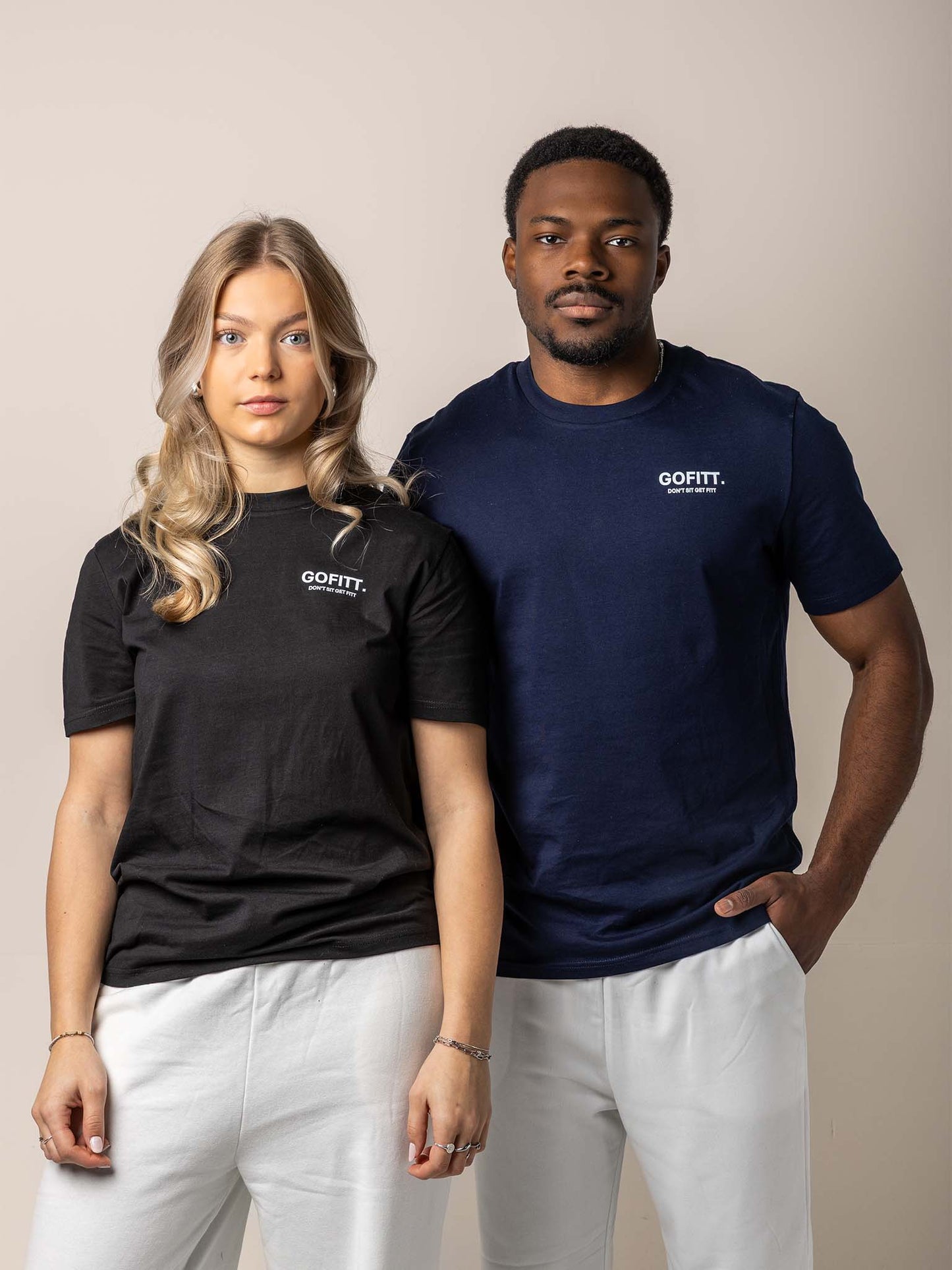 GOFITT | Duo T-shirt zwart - blauw