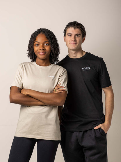 GOFITT | Duo T-shirt zwart - beige