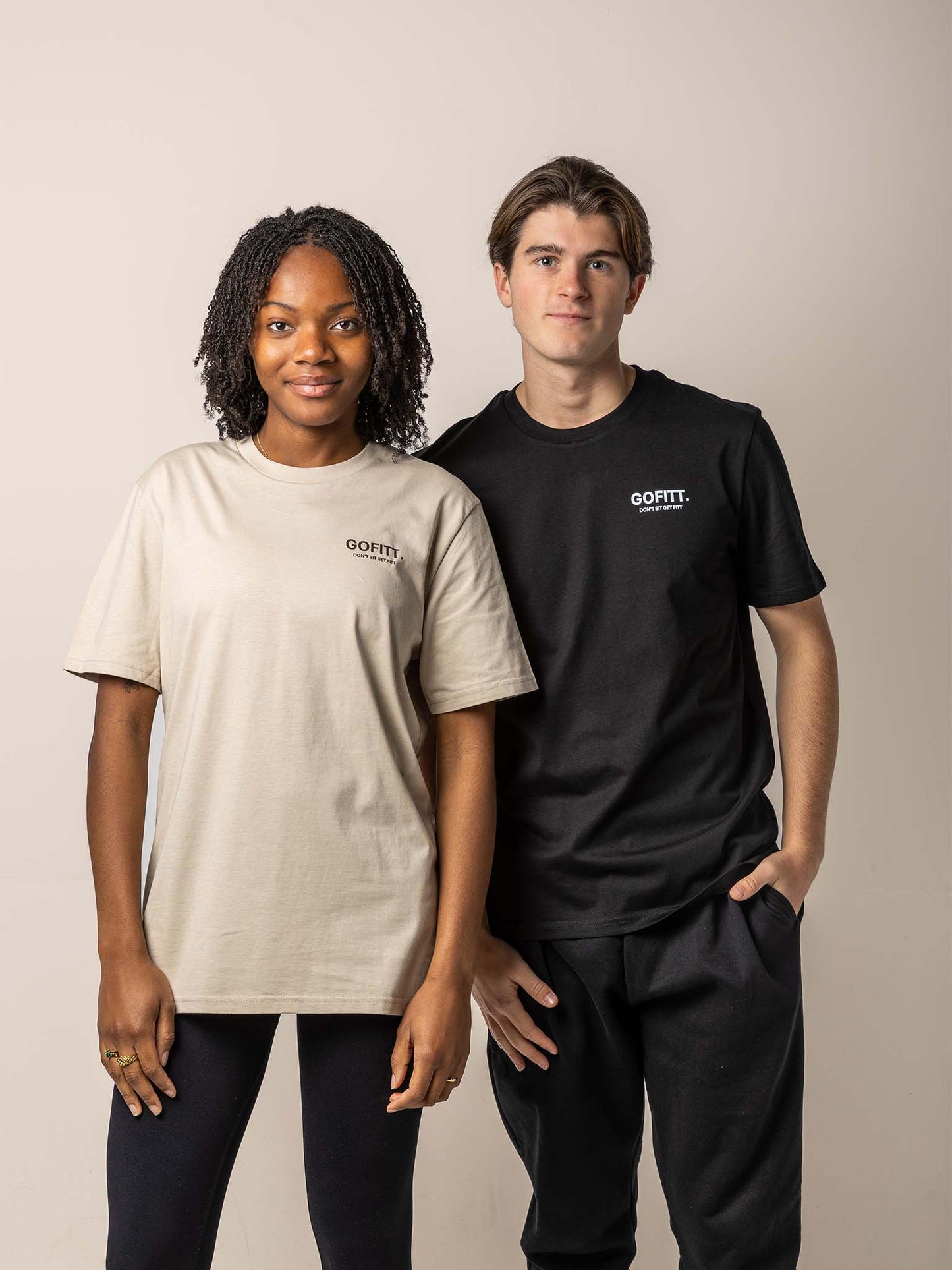 GOFITT | Duo Train like it's art beige - zwart