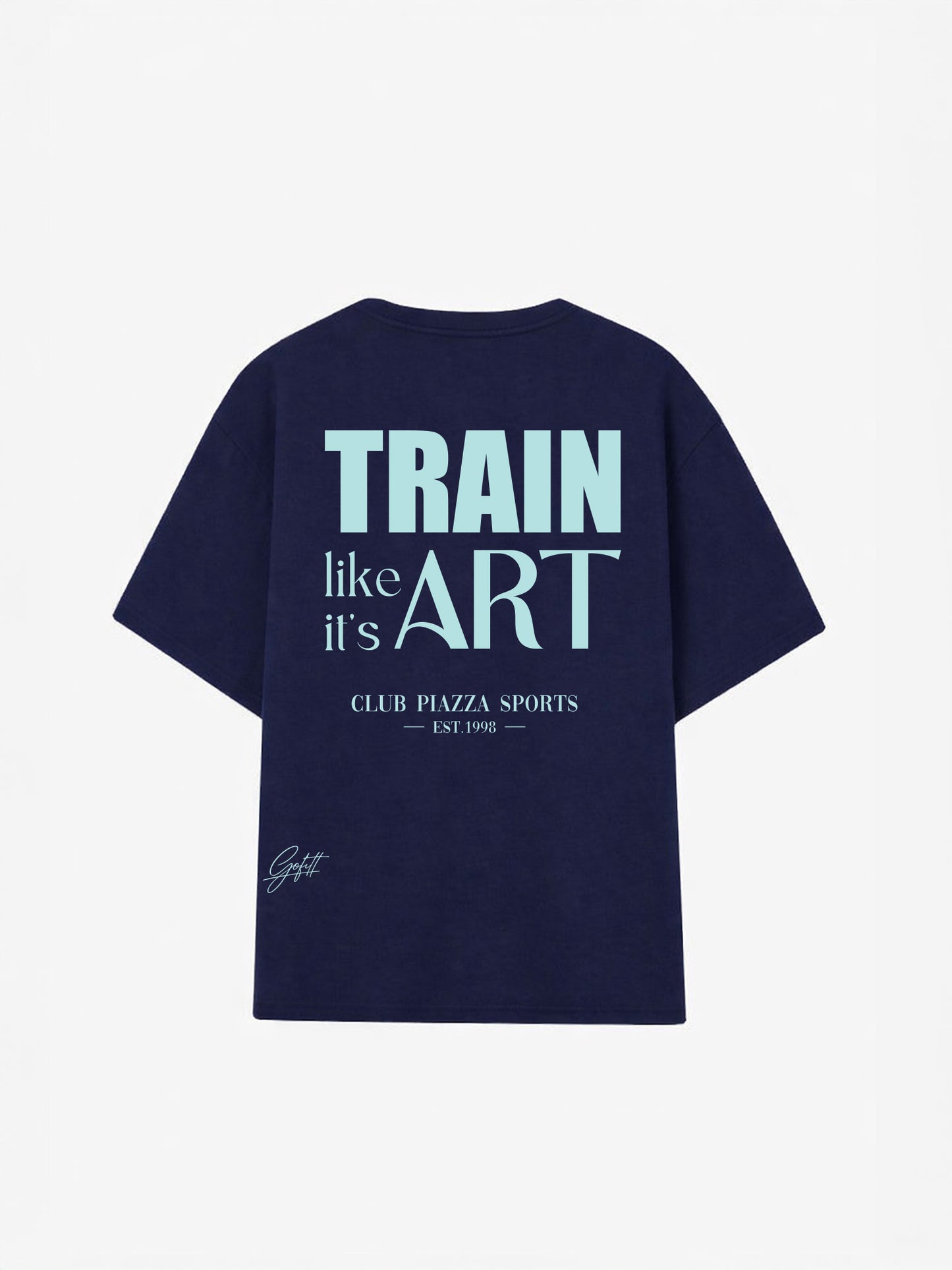 GOFITT - Duo Train like it's art - Wit & Marine blauw