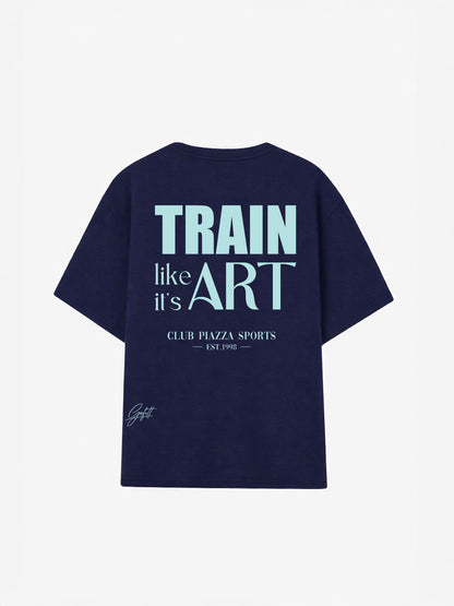 GOFITT - Duo Train like it's art - Wit & Marine blauw
